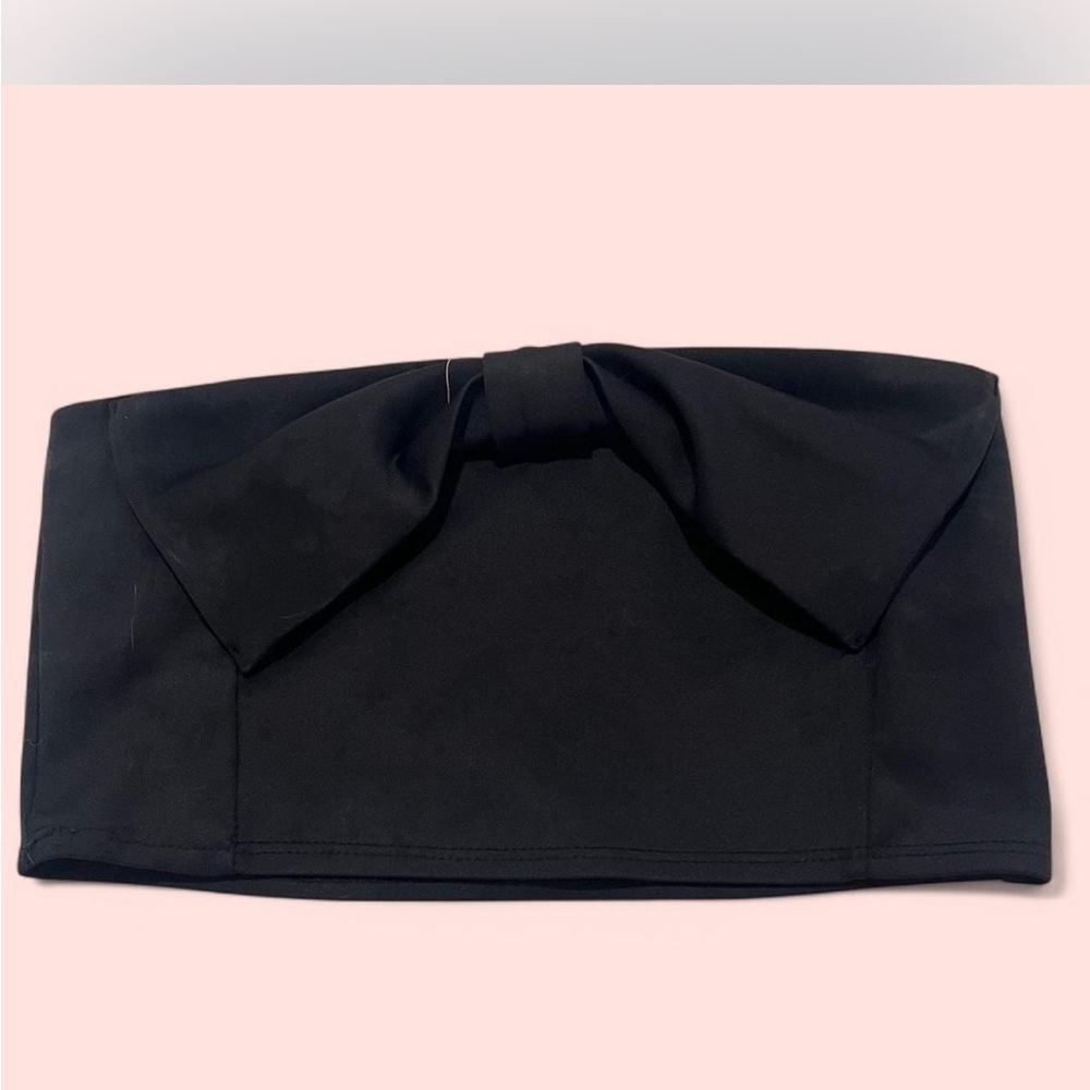 Black Bow Crop Top